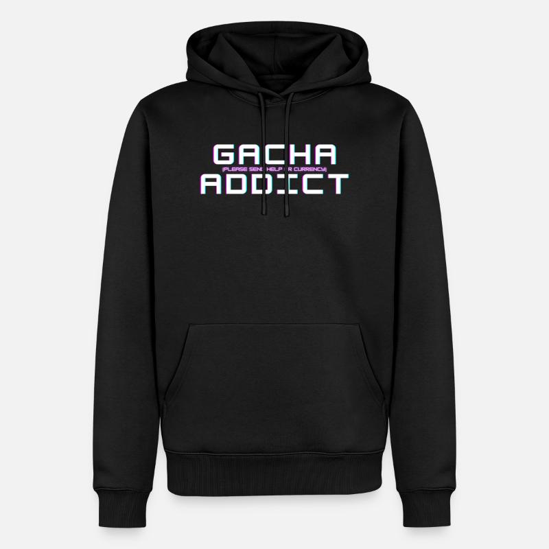Gacha Süchtig - Männer Premium Bio Hoodie - Schwarz