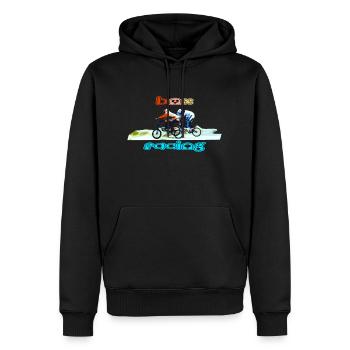 BMX Rennen Mountainbike Motocross - Männer Premium Bio Hoodie - Schwarz - Vorne - Nico (187cm)
