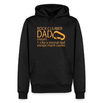 Bouldern Klettern Climbing - Männer Premium Bio Hoodie - Schwarz - Vorne - Nico (187cm)