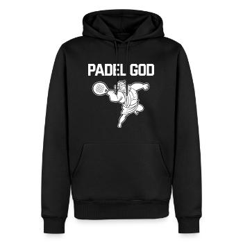 Padel Gott avec Padel Joueur de Tennis Padel Player - Sweat à capuche Premium bio Homme - noir - Devant - Nico (187cm)