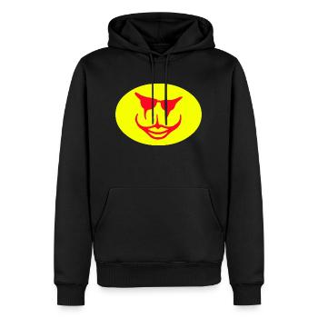 Sommer - Männer Premium Bio Hoodie - Schwarz - Vorne - Nico (187cm)