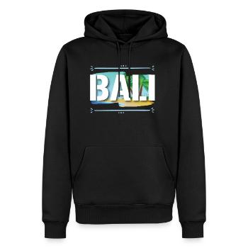 Bali - Men’s Premium Organic Hoodie - black - Front - Nico (187cm)