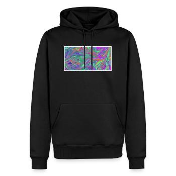 Bulle - Sweat à capuche Premium bio Homme - noir - Devant - Nico (187cm)