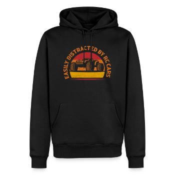 Easily Distracted By RC Cars Remote Control Model - Männer Premium Bio Hoodie - Schwarz - Vorne - Nico (187cm)