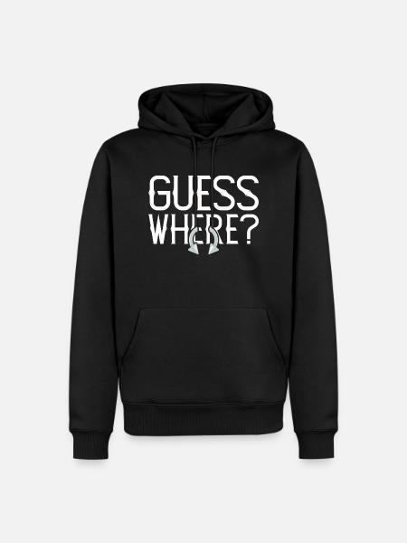 Guess Where Piercing Piercings - Men’s Premium Organic Hoodie - black