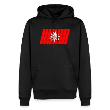 Drapeau suisse - Sweat à capuche Premium bio Homme - noir - Devant - Nico (187cm)
