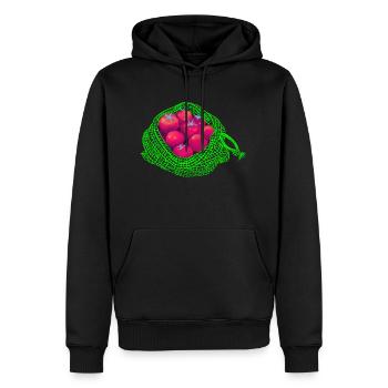 Tomato Bag - Men’s Premium Organic Hoodie - black - Front - Nico (187cm)