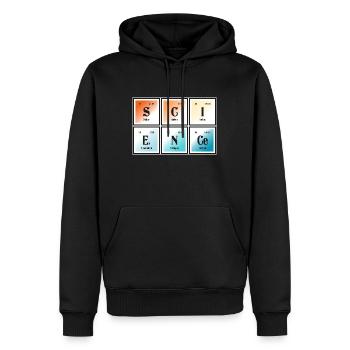 | scientifique Tableau périodique des éléments - Sweat à capuche Premium bio Homme - noir - Devant - Nico (187cm)