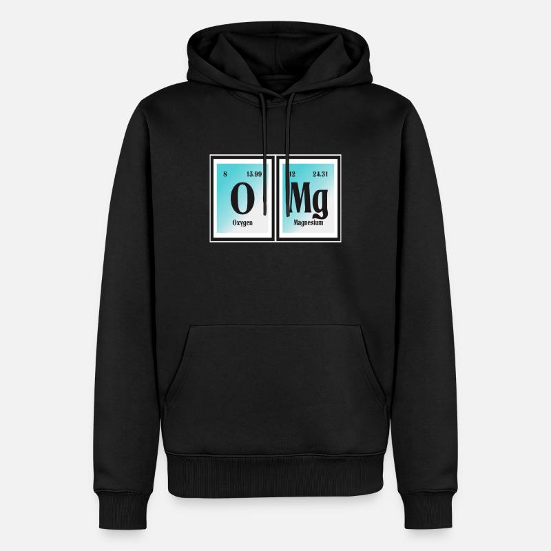 | OMG Tableau périodique des éléments - Sweat à capuche Premium bio Homme - noir