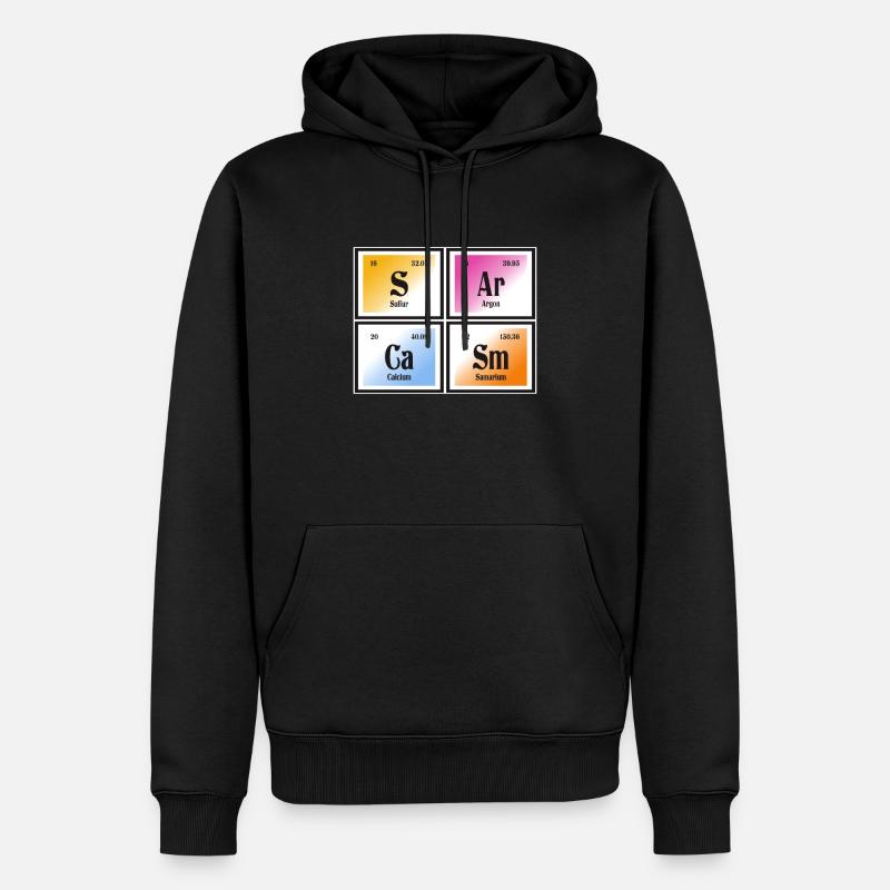 Sarkasmus | Periodensystem der Elemente - Männer Premium Bio Hoodie - Schwarz
