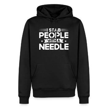 Akupunktur Pseudowissenschaft Akupunkteur Geschenk - Männer Premium Bio Hoodie - Schwarz - Vorne - Nico (187cm)