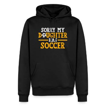 Soccer Mom Tochter Soccer Mom Sport Geschenk - Männer Premium Bio Hoodie - Schwarz - Vorne - Nico (187cm)
