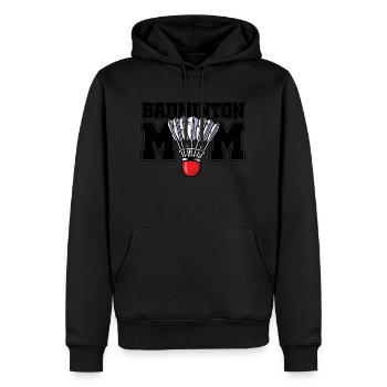 Badminton Mom Badminton Player Shuttlecock Sports - Männer Premium Bio Hoodie - Schwarz - Vorne - Nico (187cm)