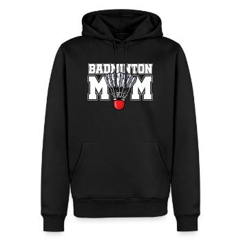 Badminton Mom Badminton Player Shuttlecock Sports - Männer Premium Bio Hoodie - Schwarz - Vorne - Nico (187cm)