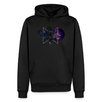 Space Raven - Männer Premium Bio Hoodie - Schwarz - Vorne - Nico (187cm)
