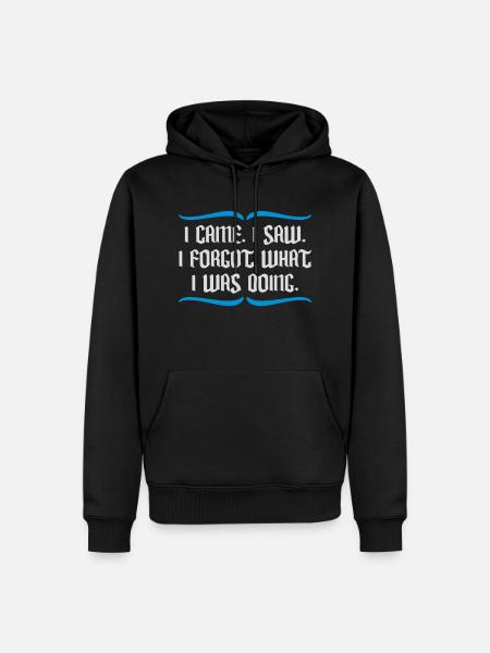I came saw forget - Men’s Premium Organic Hoodie - black