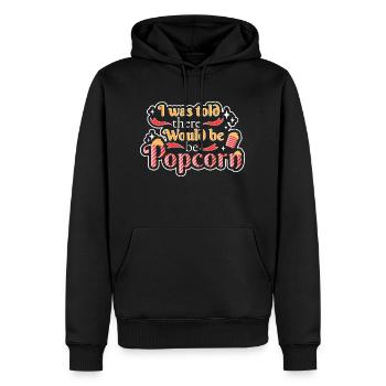 Popcorn - Männer Premium Bio Hoodie - Schwarz - Vorne - Nico (187cm)
