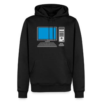 Keyboard Mouse Screen Computer - Men’s Premium Organic Hoodie - black - Front - Nico (187cm)