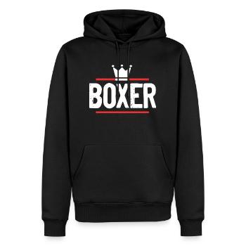 Boxer Boxen Sport - Männer Premium Bio Hoodie - Schwarz - Vorne - Nico (187cm)