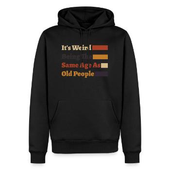 Funny Person Retro humorous Quotes - Men’s Premium Organic Hoodie - black - Front - Nico (187cm)