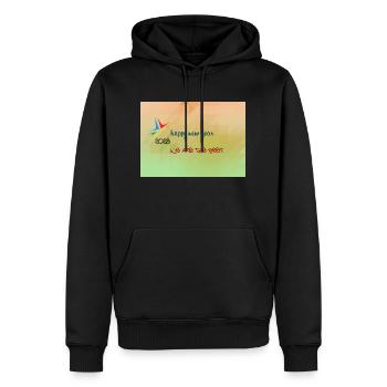 Arthin new year - Männer Premium Bio Hoodie - Schwarz - Vorne - Nico (187cm)