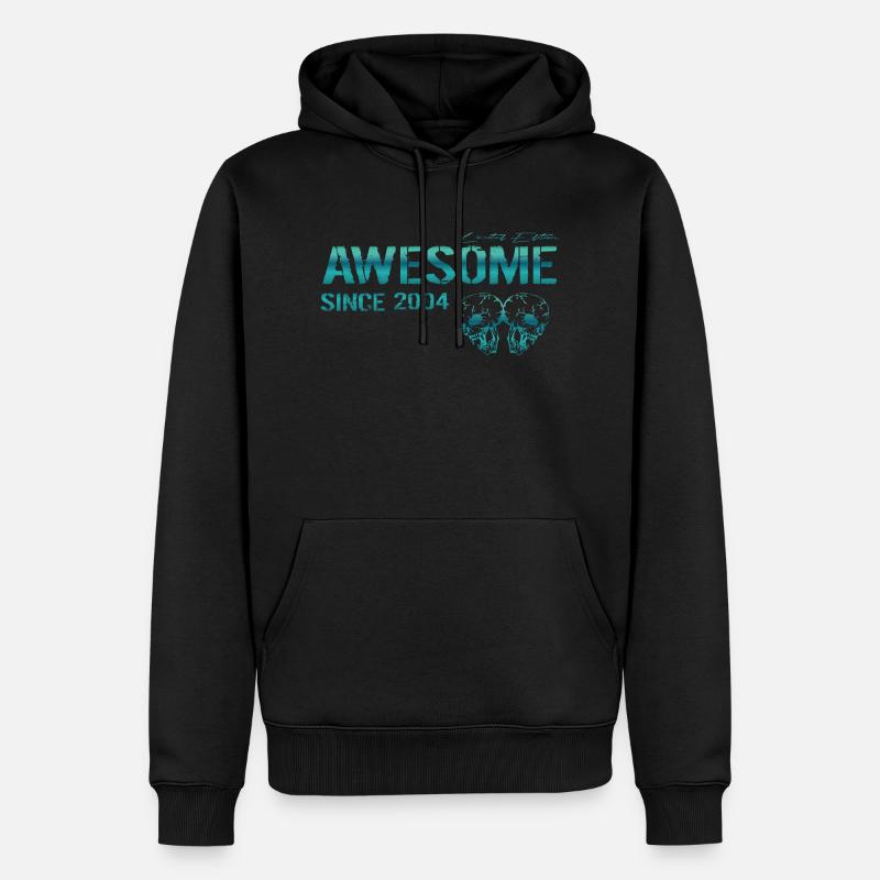 Awesome since 2004 Geschenk - Männer Premium Bio Hoodie - Schwarz