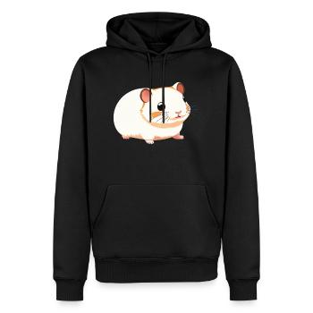 Mignon Dessin Animé Hamster Love Pet 11 - Sweat à capuche Premium bio Homme - noir - Devant - Nico (187cm)