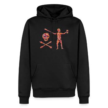 Pirate Flag Jean Thomas Dulaien 4 - Men’s Premium Organic Hoodie - black - Front - Nico (187cm)