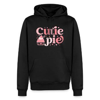 Cutie Pie - Männer Premium Bio Hoodie - Schwarz - Vorne - Nico (187cm)
