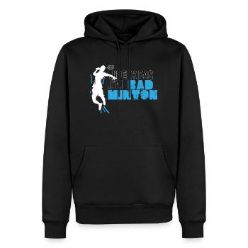 J’peux pas j'ai badminton - Sweat à capuche Premium bio Homme - noir - Devant - Nico (187cm)
