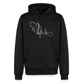 Fishing Fishing Fishing Fishing Fishing Hooks - Men’s Premium Organic Hoodie - black - Front - Nico (187cm)