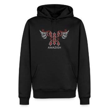 AMAZIGH SYMBOL BERBER Z IMAZIGHEN KABYLE JUWEL - Männer Premium Bio Hoodie - Schwarz - Vorne - Nico (187cm)