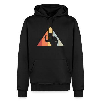 Vintage Dartspieler Dartscheibe Hobby - Männer Premium Bio Hoodie - Schwarz - Vorne - Nico (187cm)