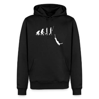 Bungee Jumping Evolution Sport Fun - Men’s Premium Organic Hoodie - black - Front - Nico (187cm)
