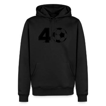 40 Jahre Fußball - Männer Premium Bio Hoodie - Schwarz - Vorne - Nico (187cm)