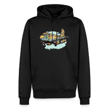 Avion de tourisme - Sweat à capuche Premium bio Homme - noir - Devant - Nico (187cm)