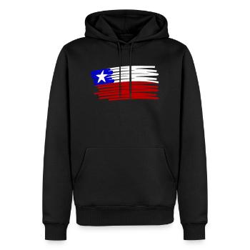 Chile Flag Flagge painted gemalt - Männer Premium Bio Hoodie - Schwarz - Vorne - Nico (187cm)