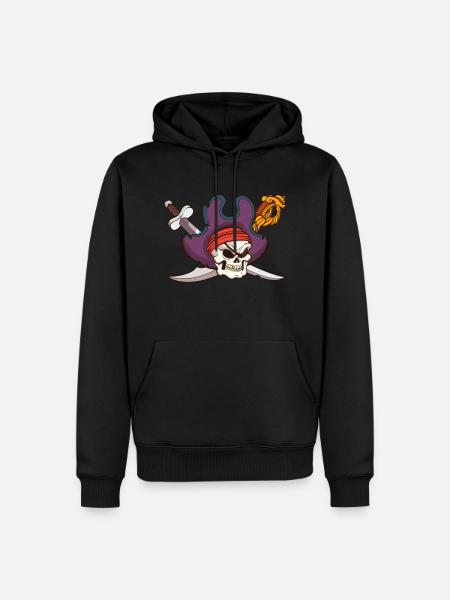 Pirate Skull - Men’s Premium Organic Hoodie - black
