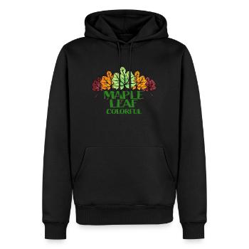 Maple Leaf coloré - Sweat à capuche Premium bio Homme - noir - Devant - Nico (187cm)