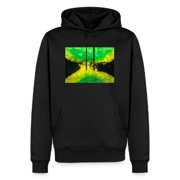 Jamaica Flags Pouring - Men’s Premium Organic Hoodie - black - Front - Nico (187cm)