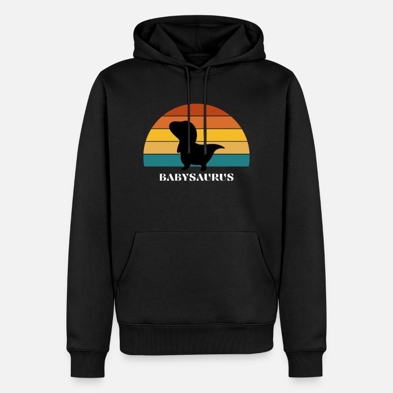 Babysaurus - Männer Premium Bio Hoodie - Schwarz