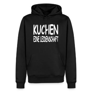 Cake - Men’s Premium Organic Hoodie - black - Front - Nico (187cm)