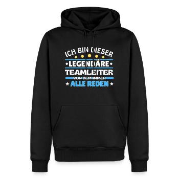 Ich bin dieser legendäre Therapeut - Männer Premium Bio Hoodie - Schwarz - Vorne - Nico (187cm)