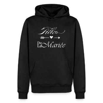 Fille de la mariée - Sweat à capuche Premium bio Homme - noir - Devant - Nico (187cm)