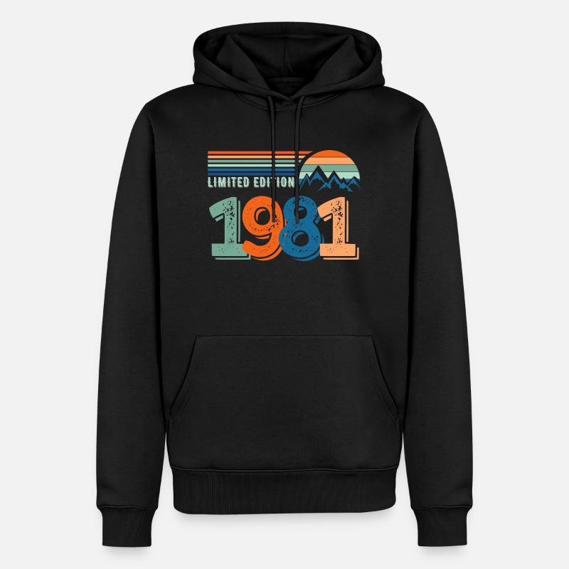 Limited edition 1981 - Sweat à capuche Premium bio Homme - noir