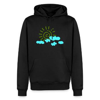 Sun Sky - Men’s Premium Organic Hoodie - black - Front - Nico (187cm)