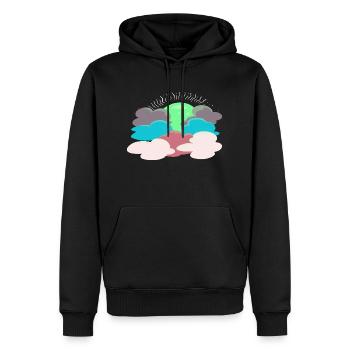 Sonne hinter den Wolken - Männer Premium Bio Hoodie - Schwarz - Vorne - Nico (187cm)