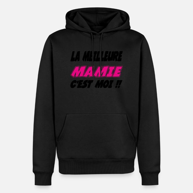 La meilleure MAMIE c'est moi - Sweat à capuche Premium bio Homme - noir