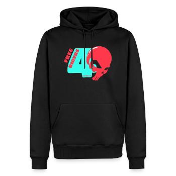 FR49 Pink Summer - Sweat à capuche Premium bio Homme - noir - Devant - Nico (187cm)