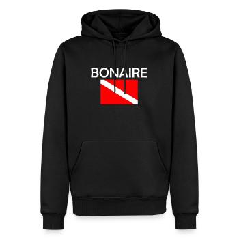 Drapeau de plongée Bonaire - Plongée sous-marine - Plongée sous-marine - Tauchen - Sweat à capuche Premium bio Homme - noir - Devant - Nico (187cm)